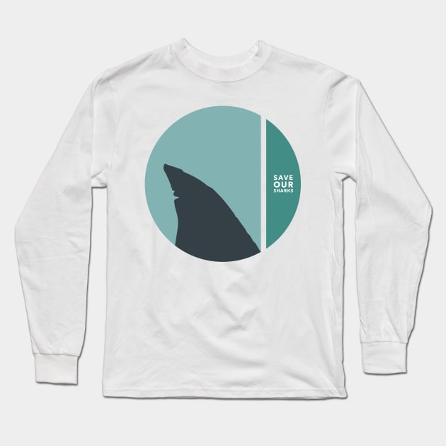 save our sharks Long Sleeve T-Shirt by somatosis